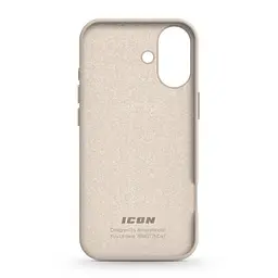Силиконовый чехол для Apple iPhone 16, ICON2 Case, бежевый, противоударный, панель, защита всего корпуса, матовая поверхность Soft Touch, выступает над дисплеем, совместим с защитными стеклами и пленками, с микрофиброй, ArmorStandart (ARM79625) - мініатюра 2