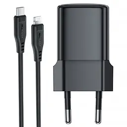 МЗП Acefast A117 mini PD20W GaN (1USB-C) + кабель Type-C to Lightning Black - мініатюра 5