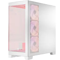 Корпус Modecom VOLCANO SPACE APEX ARGB 4x140mm fans MIDI USB 3.0x2+TYPE-C БІЛИЙ без Блок живлення ATX - мініатюра 3