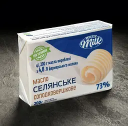 Масло солодковершкове "Селянське" 73% еколін