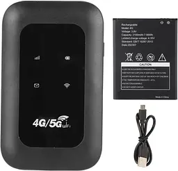 Портативний 4G LTE роутер Pix-Link Mobile Router PH312-E кишеньковий Wi-Fi модем з LED дисплеєм Black (19863) - мініатюра 2