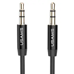 Кабель USAMS аудіо AUX 3.5 mm - 3.5 mm 1 м Чорний (6958444996875)