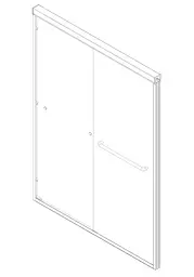 Двері в нішу Koer SR SD03-140x200-TR-01 прозоре скло Easy Clean 8 мм, хром KR5385, універсальні, прозорий, хром - мініатюра 10