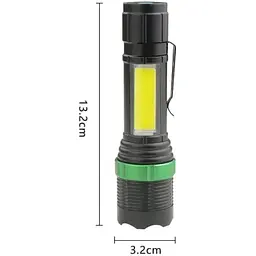 Акумуляторний ліхтар Police BL-659-XPE+COB світлодіодний ручний з боковим світлом - мініатюра 2