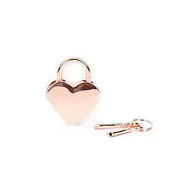 Замочок-сердечко Liebe Seele Heart Shape Padlock Rose Gold (2 шт), універсальний - мініатюра 2
