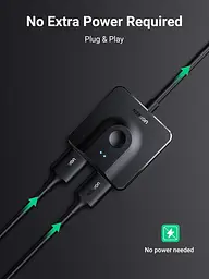 Спліттер UGREEN 2в1 HDMI Switcher 4K@60Hz CM311 з кабелем HDMI 1 м (70607) - мініатюра 8