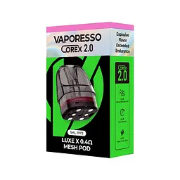 Картридж Vaporesso LUXE X Corex 2.0 5ml Coil Mesh - 0.4 Ом (16860) - мініатюра 2