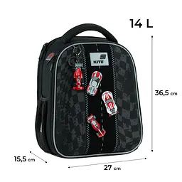 Рюкзак для початкової школи Kite Education каркасний 555 Race&Win Чорний (K26-555S-8) - мініатюра 3