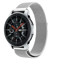 Ремінець BeWatch міланська петля для Samsung Galaxy Watch 46 мм Срібло (1020205.2) - мініатюра 4