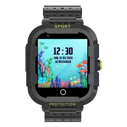 Годинник телефон для дітей Lemfo D21 з GPS трекером, сім картою, відеодзвінком, прослуховуванням, кнопкою SOS та 4G Чорний - мініатюра 2