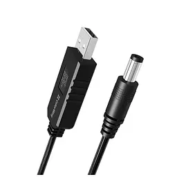 Кабель живлення USB to DC 5.5x2.5mm 9V 1.0m black ColorWay (CW-CBUD066-BK) - мініатюра 5