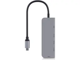 Мультипортовий адаптер REAL-EL CQ-700 Space Grey (EL123110002) - мініатюра 7