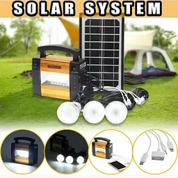 Кемпінговий акумуляторний ліхтар LM-367 (COB + 3xLamp) + сонячна панель + Power Bank (1 режим) - мініатюра 7