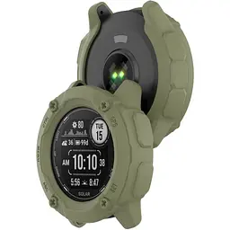 Чохол-бампер DK для Garmin Instinct 2X Силікон Outlines (green) - мініатюра 2