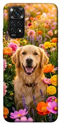 TPU чехол Demsky Flowery labrador для Xiaomi Redmi Note 11 (Global) / Note 11S