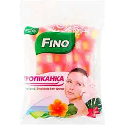 Губка лазнева Fino масажний шар 1шт ТРОПІКАНКА