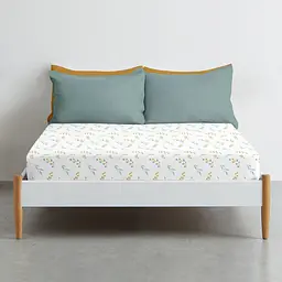 Простирадло Cosas на резинці 90х200х25 pine branchlets cs1, м'ята (BudYellowMint_90x200x25) - мініатюра 3