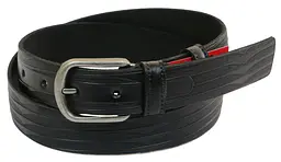 Ремінь Skipper 1028-33 під брюки натуральна шкіра 3,5 см Чорний - мініатюра 3