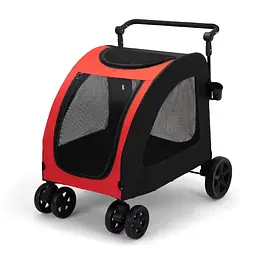 Коляска для домашніх тварин до 45 кг Bestopet Люпосанчик BS-RL-21 Red - мініатюра 1