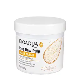 Маска для волосся живильна Bioaqua Rice Raw Pulp 500 мл (BQY51810)
