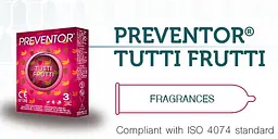 Презервативи Preventor Tutti Frutti 3 шт. - мініатюра 2