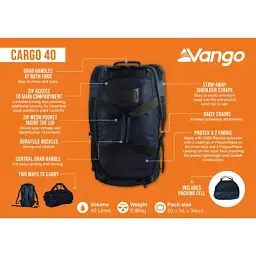 Дорожня сумка Vango Cargo 40 Moonlit Ocean (RUUCARGO0000004) (930852) - мініатюра 8