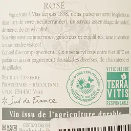 Уцінка. Вино Domaine Lasserre Igp Coteaux De Beziers рожеве сухе 0.75 л - мініатюра 4