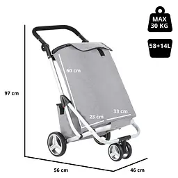 Сумка-візок ShoppingCruiser 3 Wheels 72 Grey (604362) - мініатюра 3