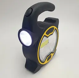 Світлодіодний ручний LED ліхтар на батарейках 3*АА з боковою лампою COB прожектор світильник 14см TY-915 - мініатюра 9
