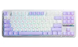 Клавіатура Aula F87 EN/UA білий/Lilac, USB, кабель 1.8 м, 365.9 х 139 х 41.1 мм, підсвічування, кількість клавіш 87