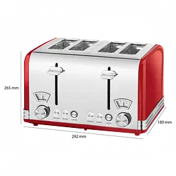 Тостер Profi Cook PC-TA 1194 Red - мініатюра 5