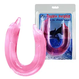 Двосторонній фалоімітатор - Double Dolphin Pink
