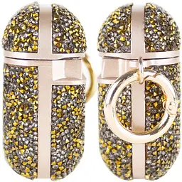 TPU чохол Bling World Rock Diamond для навушників AirPods 1/2 Золотий - мініатюра 3
