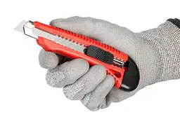 Ніж сегментний висувний будівельний Intertool 18 мм посилений HT-0501 - мініатюра 8