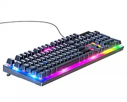Ігрова провідна USB клавіатура та мишка HOCO GM18 Luminous Gaming Keyboard And Mouse Set підсвічуванням - мініатюра 4