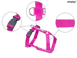 Шлейка для собак Amiplay Guard Samba XL 45-85 * 65-95 * 2,5 см - рожева
