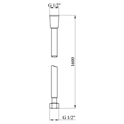Шланг для душу Kroner KRM - SCH607 Anti-Twist 160 см (CV036076) - мініатюра 2
