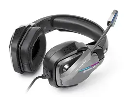 Навушники REAL-EL GDX-7680, Black, Mini jack + USB, накладні, мікрофон, кабель 2.2 м (GDX-7680) - мініатюра 2