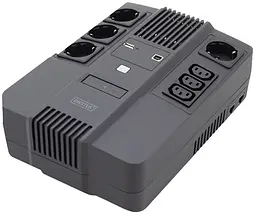 ДБЖ 600VA/360W LED RJ45 USB 4xSchuko+3xC13 Digitus teh0013465