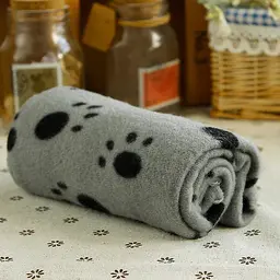 Плед для тварин Paw Print Soft Fleece Pet Blanket 70х100 см Сірий - мініатюра 2