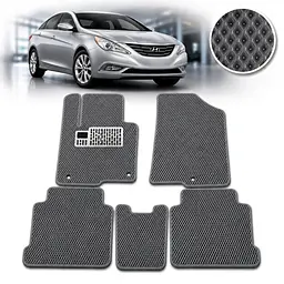 Килимки в салон EVA для Hyundai Sonata YF 2010-2014 з підп'ятником Сірі 5 шт
