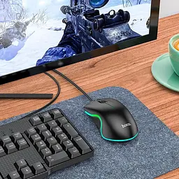 Миша HOCO Enjoy gaming luminous wired mouse GM19 - мініатюра 4