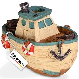 Декорація рибальський човен Kruger Meier Fishing Boat 11x6.5x7.5 см (1288) - мініатюра 1