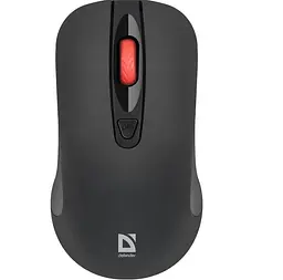 Миша бездротова Defender Nexus MS-195, чорний, USB, оптична, 800 - 1600 dpi, 4 кнопки, 2xAAA (52195) 52195