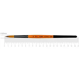 Пензель синтетика кругла FLAME 1368R №12 коротка ручка Rosa
