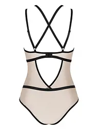 Боді Obsessive Nudelia S/M тілесний - мініатюра 6
