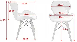 Крісло JUMI Scandinavian Design (еко-шкіра) White - мініатюра 4