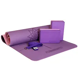 Набір для йоги та фітнесу EasyFit Polarity Set: килимок, два блоки та ремінь (padma)