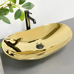Умивальник VBI Turin gold glossy накладний VBI-011509, Золотий - мініатюра 3