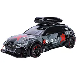 Колекційна металева модель автомобіля АвтоЕксперт Audi RS6 DTM з автобоксом на дах, інерцією, світлом та звуком 1:24 